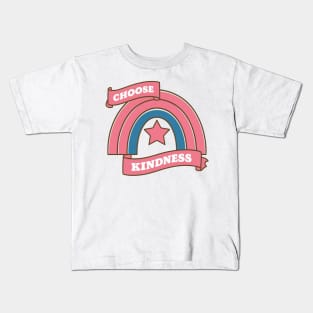 Choose Kind pink rainbow Kids T-Shirt